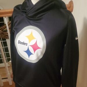 Nike Womens Black Hoodie with Steelers Logo